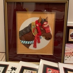 押絵　干支　ハンドメイド　額縁付き　未は未制作ですの画像