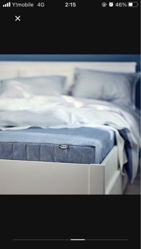 IKEAマットレスと木製ベッド引き出し付き