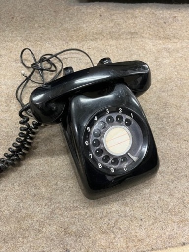 レトロ　黒電話　600-A2