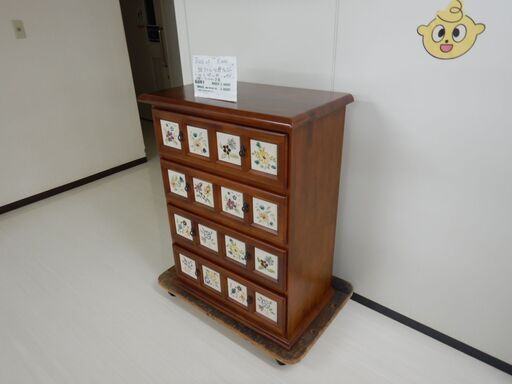 絵タイル4段チェスト（R406-23）