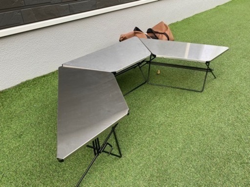 期間限定　Hung Out ステンレストップテーブル　3p収納バック付き