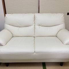 ニトリ　2人用合皮ソファ(Nシールドキャッツ3 IV)