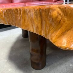 □切り株テーブル 一枚板 座卓 ローテーブル