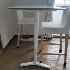 IKEA☆ビルスタダイニングテーブル☆ヘンリクスダールチェア2脚セット☆の画像