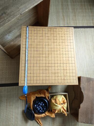 囲碁盤セット 蛤碁石 蓋付き