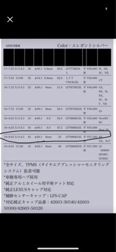 19インチ　lf sports lf2