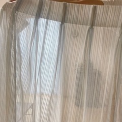 feel ライトブルー　レースカーテン　2枚の画像