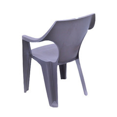 新品　プラスチックガーデンチェア　グレー　の画像