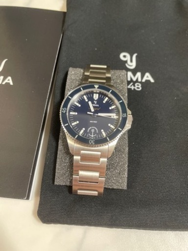 yema ネイビー　腕時計　イエマ　クォーツ　ダイバーズ　39mm 美品
