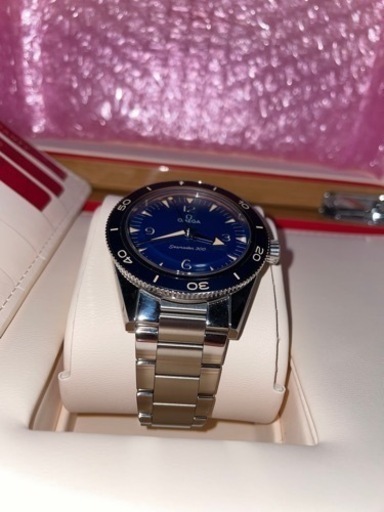 新型　OMEGA シーマスター300 ブルー　美品　国内正規品　時計