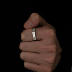 17-4番  S925 シングルリング 指輪 オープンリング シンプル カッコいい ファッション アクセサリー シルバー ヴィンテージ レトロ 1の画像
