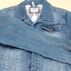 *クリーニング済*デニムジャケット*Lサイズ*内側刺繍***の画像