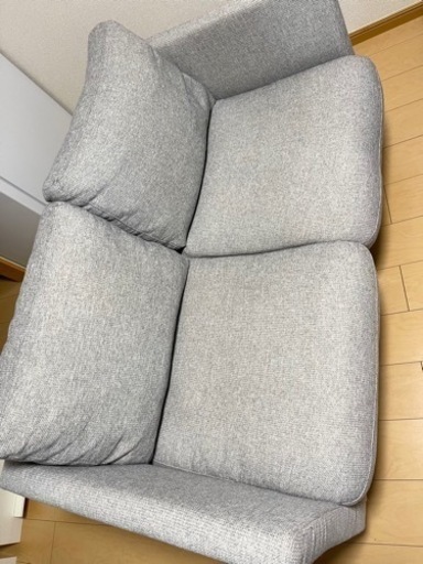 ニトリ　2人掛けソファ　ニトリソファ　グレーソファ