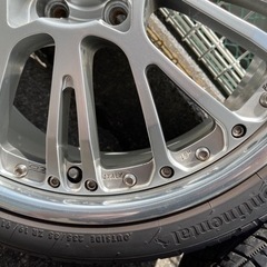 希少！OZレーシング鍛造3ピースアルミ8部山コンチネンタルタイヤ付の画像
