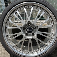 希少！OZレーシング鍛造3ピースアルミ8部山コンチネンタルタイヤ付の画像