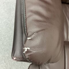 S80 事務所 オフィスチェア レザー ブラウン 茶色 10-6の画像