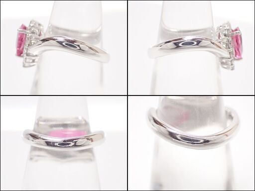 E603 指輪 Pt900 ダイヤ0.46ct ルビー1.22ct リング 7.8g