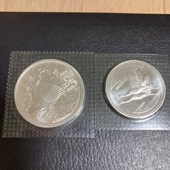 天皇御在位60年記念一万円銀貨幣・皇太子殿下ご成婚記念5000円銀貨