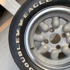 旧車　ホイール　エンケイ　4穴　激レア　ホワイトレター　カリーナの画像