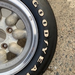 旧車　ホイール　エンケイ　4穴　激レア　ホワイトレター　カリーナの画像
