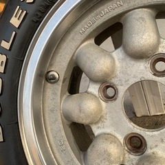旧車　ホイール　エンケイ　4穴　激レア　ホワイトレター　カリーナの画像