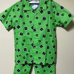 マインクラフトパジャマ上下セット（グリーン）140㎝