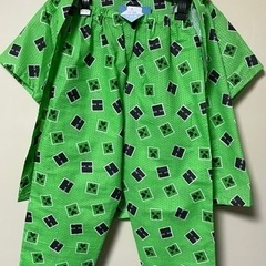 マインクラフトパジャマ上下セット（グリーン）140㎝の画像