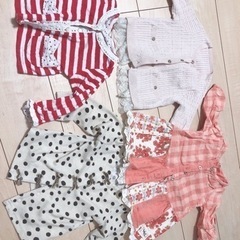 女の子服　サイズ80 カーディガン＆長袖ワンピース