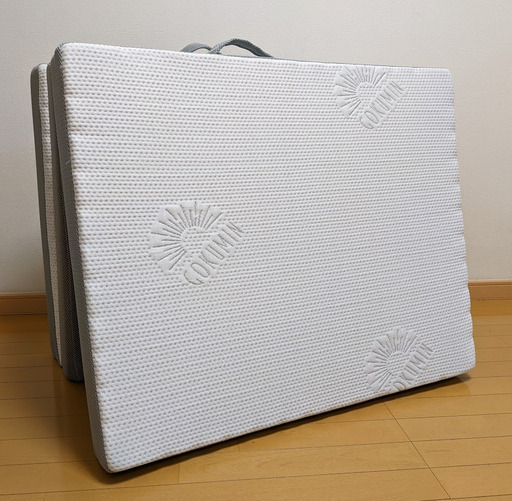 マットレス 2層高反発 三つ折 セミシングル 数回使用