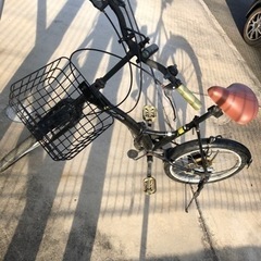 折りたたみ　自転車　ミニチャ　黒の画像