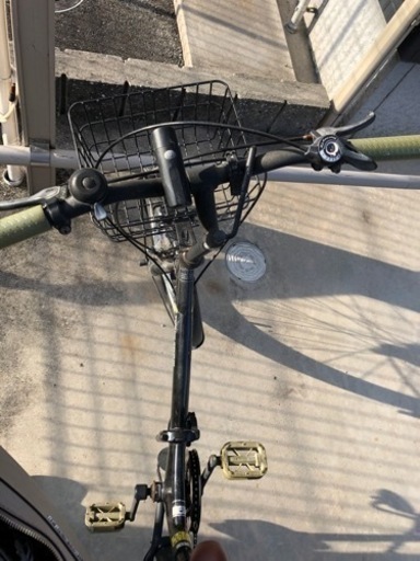 折りたたみ　自転車　ミニチャ　黒