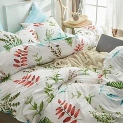 セミダブル掛け布団カバー、ベッドシーツ、ピローカバー4点セットの画像