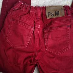 キッズ 長ズボン 赤色の画像