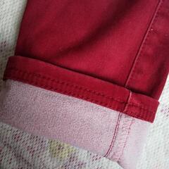 キッズ 長ズボン 赤色の画像