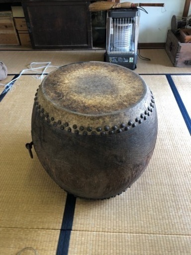 古い和太鼓 終了】古い和太鼓