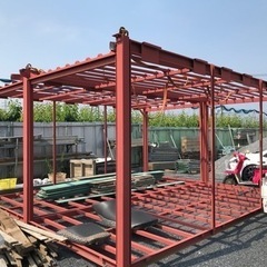 プレハブベース　鉄骨　ハイルーフ