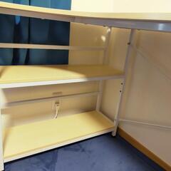 デスク リモートワーク 勉強机 棚付きの画像