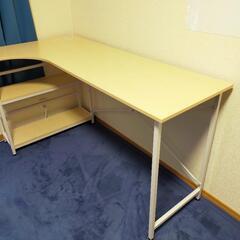 デスク リモートワーク 勉強机 棚付きの画像