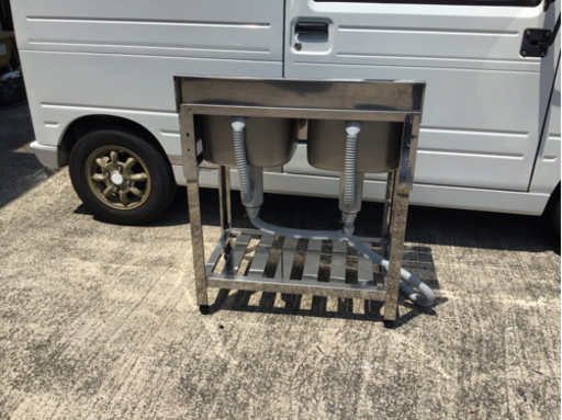 アズマ 2槽シンク ステンレス 流し台