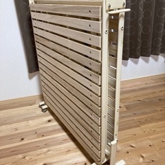桐すのこ　シングルベット　折畳式