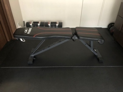 ■セット販売【フラットベンチ】【可変式ブロックダンベル40.5kg x 2個】トレーニング用