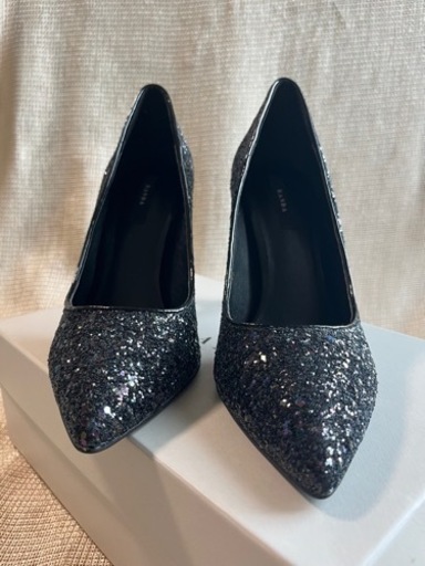 【RANDA/ランダ】9.5cm グリッターハイヒールパンプス