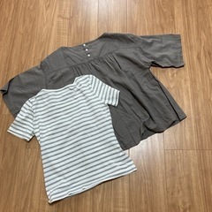 レディース 半袖カットソー&ブラウス 2点セットの画像