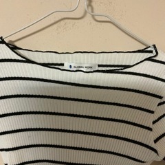 キッズ　グローバルワーク　ボーダーカットソー　サイズXL(120〜130センチ)の画像