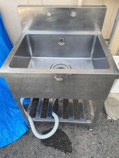 1層シンク　業務用　飲食店　事務所　厨房機器 サイズw700×D600×H800