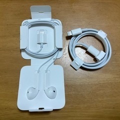 iPhone用　USB-Cケーブルとイヤホンの画像