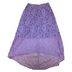 GRL グレイル レース イレヘムスカート パープル