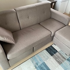 ニトリ 布張りポケットコイルカウチソファ