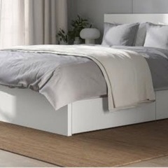 IKEA MALM クイーンベッド 収納BOX マットレス付