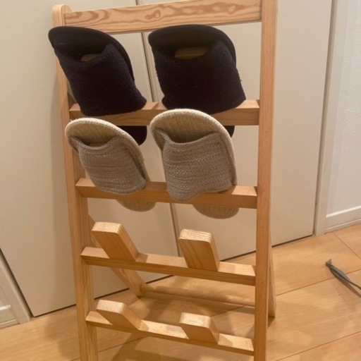 スリッパラック　IKEA 無印スリッパ付き